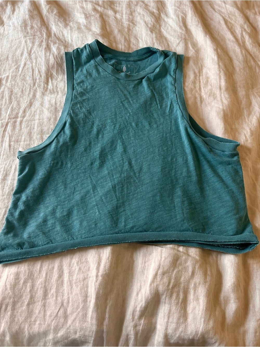 FP Movement by Free People Cropped Muscle Tank in Teal